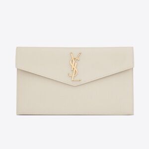 YSL Saint Laurent Uptown Clutch - white / ivory